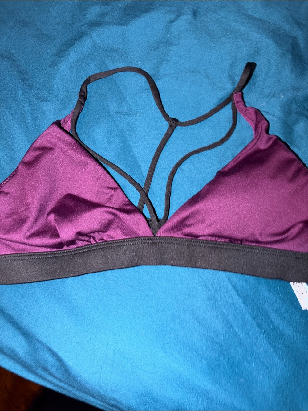 Wireless Strappy Bralette in Deep Plum